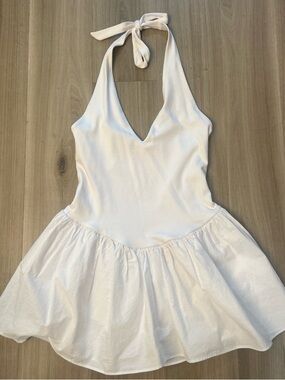 Zara | Dresses | Zara Rubberized Embroidered Short Dress